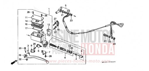CLUTCH MASTER CYLINDER GL1500L de 1990